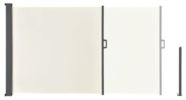 Výsuvná boční zástěna, 300 x 180 cm, béžová
