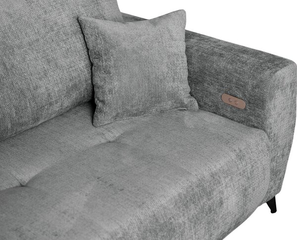 ROHOVÁ SEDAČKA, textil, šedá P & B - Sedací soupravy, Online Only