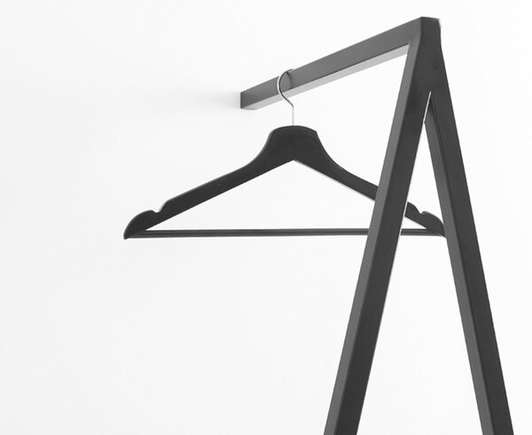 Nordic Design Černý kovový nástěnný/stojací věšák County 170 x 30 cm