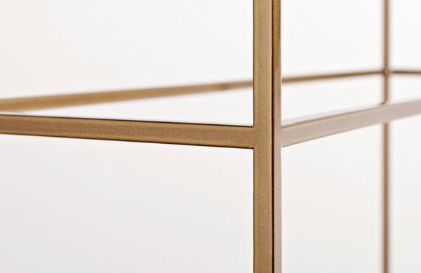 Nordic Design Zlatý kovový věšák na ručníky Borelo 86 x 90 cm