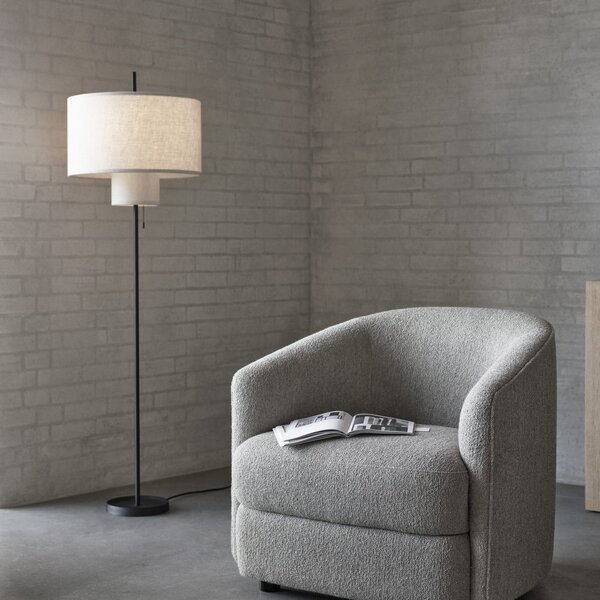 Stojací Lampa New Works, Margin, Béžová, Obývací pokoj, Tkanina / Textil, Design