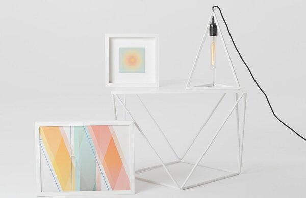Nordic Design Bílý kovový konferenční stolek Deryl 60 x 60 cm