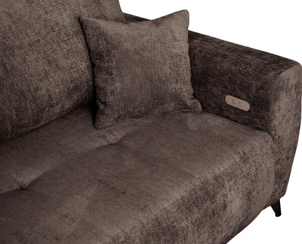 ROHOVÁ SEDAČKA, textil, hnědá P & B - Sedací soupravy, Online Only