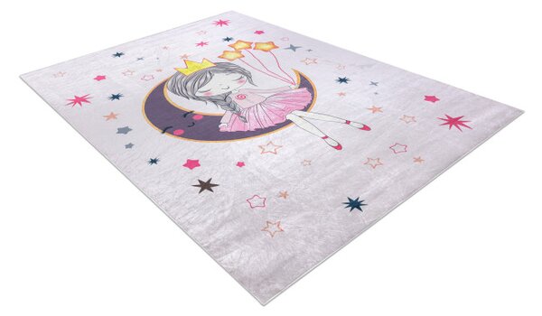 Dětský koberec protiskluzový BAMBINO 48060 Princezna, růžový