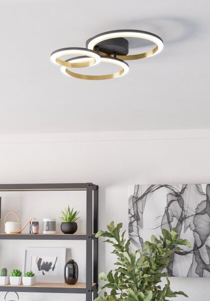 Eglo 901224 - LED Stmívatelné stropní svítidlo CALLIERA LED/20W/230V černá/zlatá