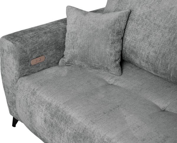 ROHOVÁ SEDAČKA, textil, šedá P & B - Sedací soupravy, Online Only