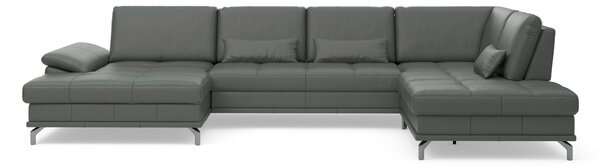 SEDACÍ SOUPRAVA, kůže, antracitová Sit & More - Sedací soupravy, Online Only