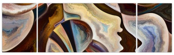 Obraz - Abstrakce hlav (170x50 cm)