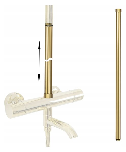 Prodlužovací díl pro sprchový set Rea Zlatá kartáčovaná 60 cm