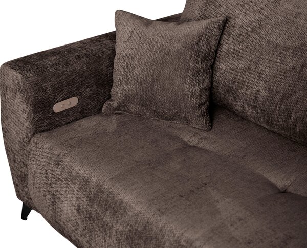 ROHOVÁ SEDAČKA, textil, hnědá P & B - Sedací soupravy, Online Only