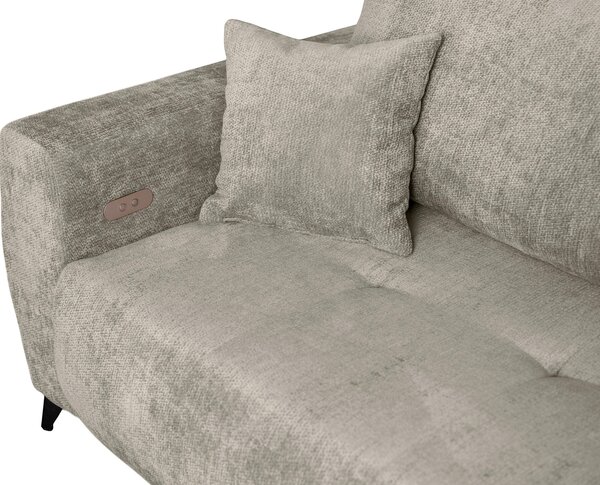 ROHOVÁ SEDAČKA, textil, šedohnědá P & B - Sedací soupravy, Online Only
