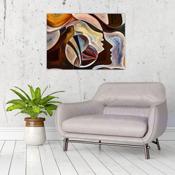 Obraz - Abstrakce hlav (70x50 cm)