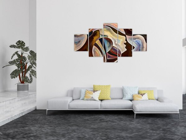 Obraz - Abstrakce hlav (125x70 cm)