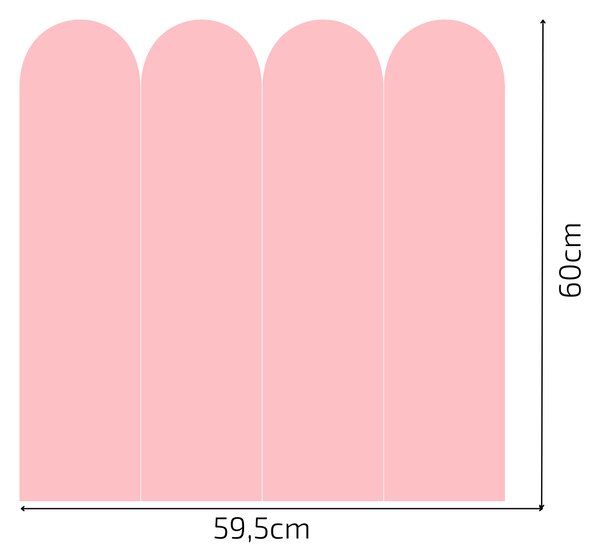 PIPPER. Textilní samolepící tapeta - Oblouk -Bonbónově růžová barva Barva: Tmavá, Velikost: 60cm