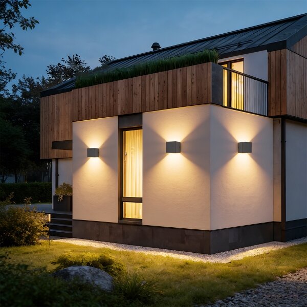 Brilagi - LED Venkovní nástěnné svítidlo DONNANI LED/5W/230V 10 cm antracit IP44