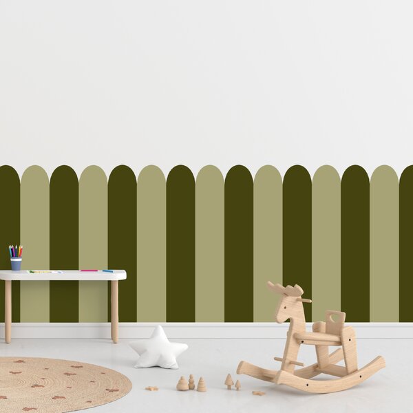 PIPPER. Textilní samolepící tapeta - Oblouk - Khaki barva Barva: Bledá, Velikost: 60cm