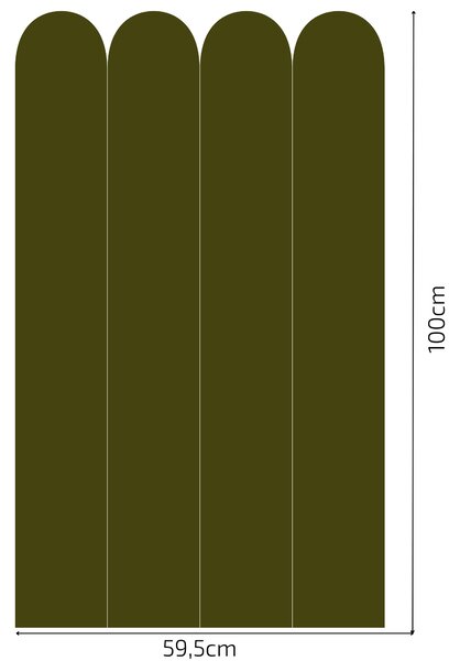 PIPPER. Textilní samolepící tapeta - Oblouk - Khaki barva Barva: Bledá, Velikost: 60cm