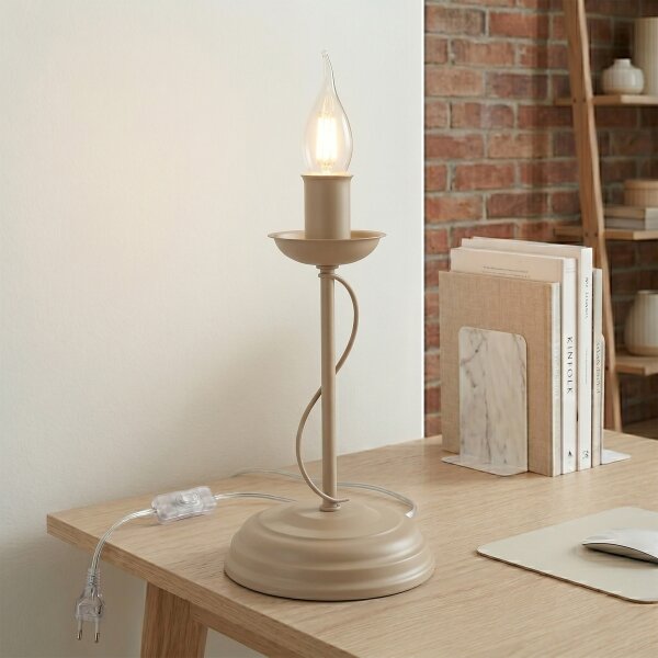 Stolní lampa ANTON 1xE14/60W/230V béžová