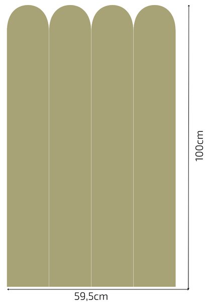 PIPPER. Textilní samolepící tapeta - Oblouk - Khaki barva Barva: Bledá, Velikost: 60cm