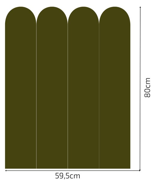 PIPPER. Textilní samolepící tapeta - Oblouk - Khaki barva Barva: Bledá, Velikost: 60cm