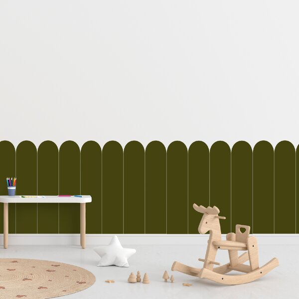 PIPPER. Textilní samolepící tapeta - Oblouk - Khaki barva Barva: Bledá, Velikost: 60cm
