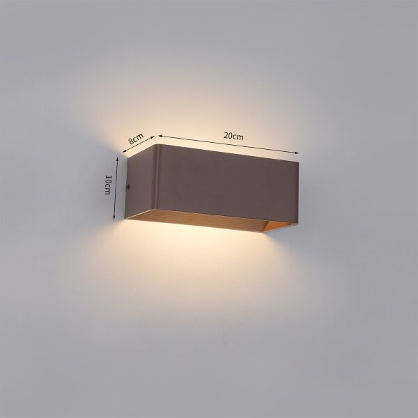 Brilagi - LED Venkovní nástěnné svítidlo DONNANI LED/7W/230V 20 cm hnědá IP44