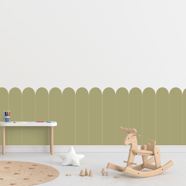 PIPPER. Textilní samolepící tapeta - Oblouk - Khaki barva Barva: Bledá, Velikost: 60cm
