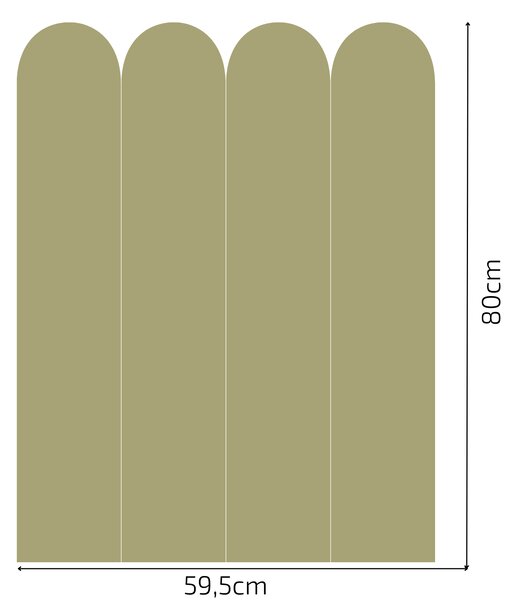 PIPPER. Textilní samolepící tapeta - Oblouk - Khaki barva Barva: Bledá, Velikost: 60cm
