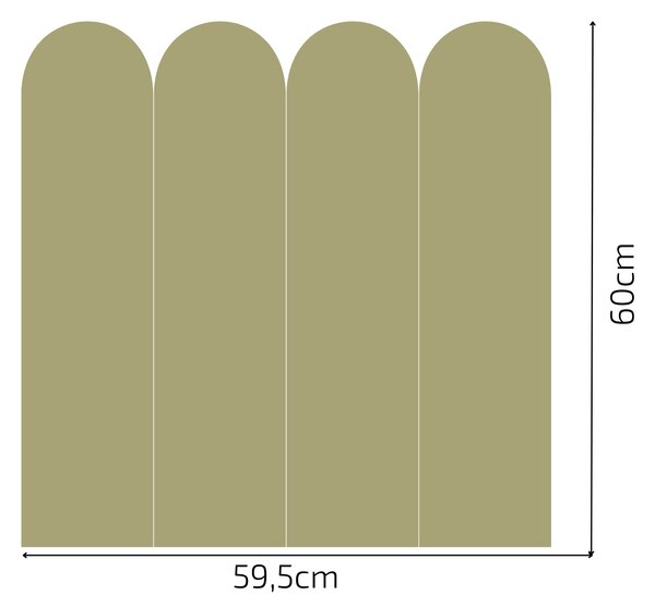 PIPPER. Textilní samolepící tapeta - Oblouk - Khaki barva Barva: Bledá, Velikost: 60cm