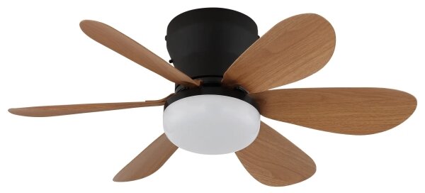 Globo 03625H -LED Stm stropní ventilátor DELORES LED/5W/230V 2700-6500K hnědá+DO