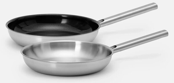 Fabini Sada pánví Lucca 4.0 Standard, ø 26 cm, 2 díly - Nerezová beznýtová pánev z vícevrstvé nerezové oceli + nepřilnavá nerezová beznýtová pánev s keramickým povrchem z vícevrstvé nerezové oceli
