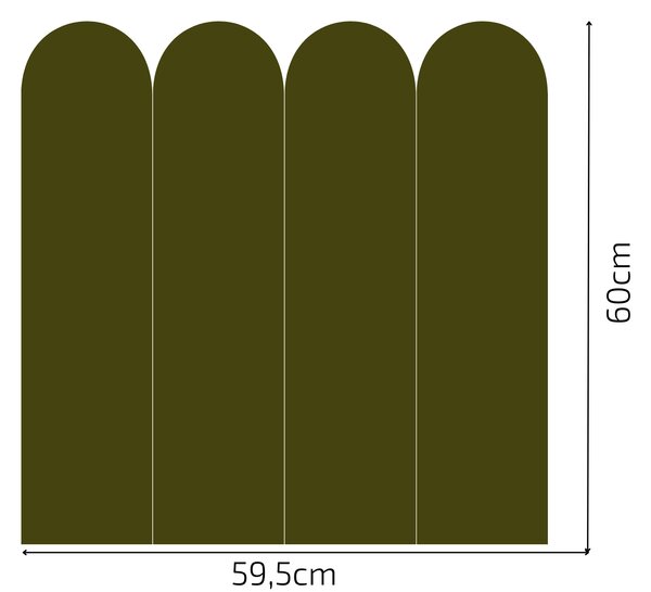 PIPPER. Textilní samolepící tapeta - Oblouk - Khaki barva Barva: Bledá, Velikost: 60cm