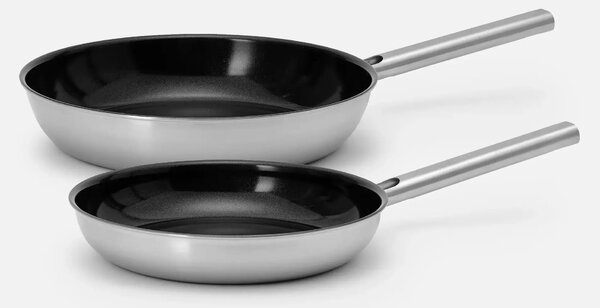 Fabini Sada pánví Lucca 4.0 Standard, ø 26 cm + ø 30 cm, 2 díly - Nepřilnavé nerezové beznýtové pánve s keramickým povrchem z vícevrstvé nerezové oceli