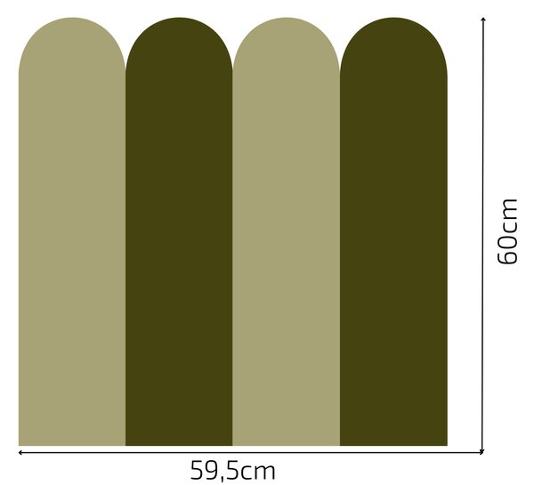 PIPPER. Textilní samolepící tapeta - Oblouk - Khaki barva Barva: Bledá, Velikost: 60cm