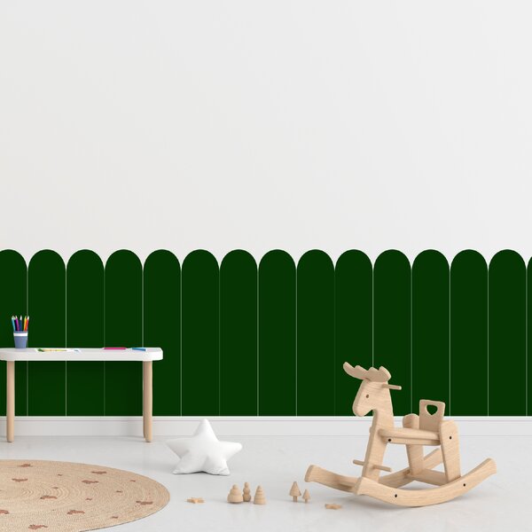 PIPPER. Textilní samolepící tapeta - Oblouk - Lahvově zelená barva Barva: Kombinace, Velikost: 100cm