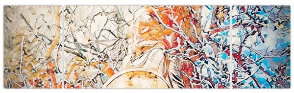 Obraz - Mozaiková abstrakce (170x50 cm)