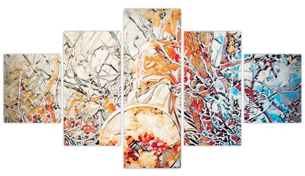 Obraz - Mozaiková abstrakce (125x70 cm)