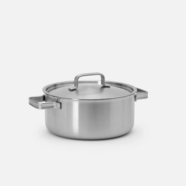 Fabini Nízký kastrol Lucca 4.0 Standard, ø 24 cm (4 l) - Nerezový beznýtový kastrol z vícevrstvé nerezové oceli s poklicí