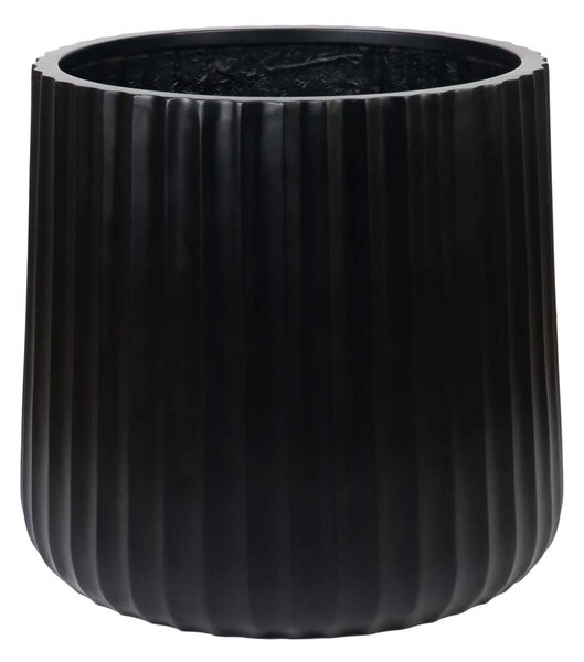 Designový květináč VEKRA , sklolaminát, výška 40 cm, černá
