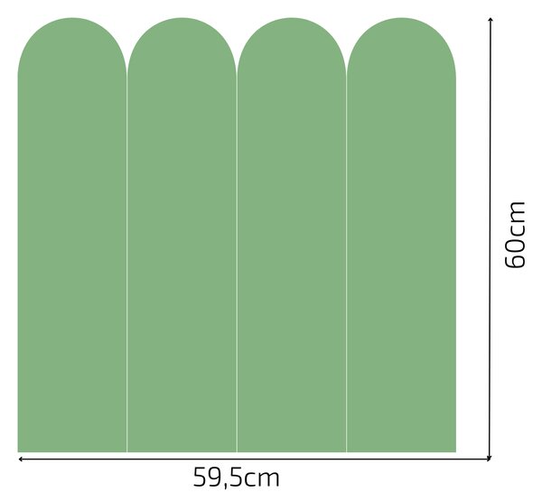 PIPPER. Textilní samolepící tapeta - Oblouk - Lahvově zelená barva Barva: Kombinace, Velikost: 100cm