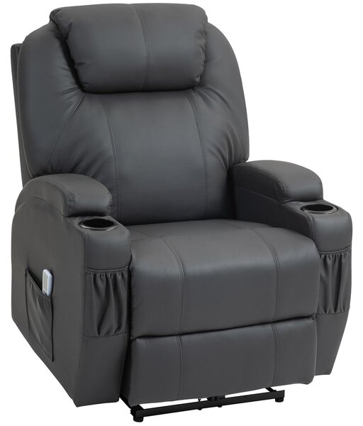 Relaxaní křeslo HOMCOM s masání funkcí, elektrické křeslo s funkcí polohování