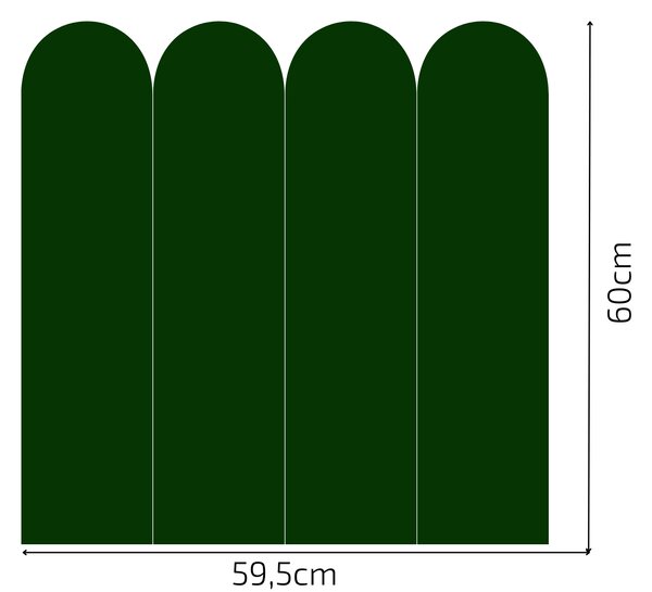 PIPPER. Textilní samolepící tapeta - Oblouk - Lahvově zelená barva Barva: Kombinace, Velikost: 100cm