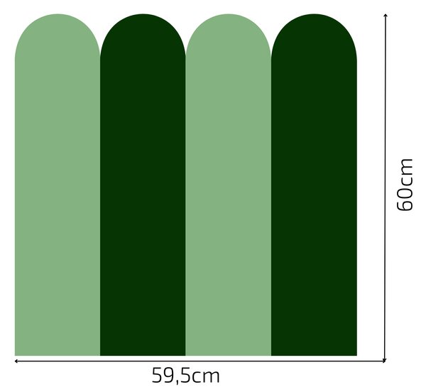 PIPPER. Textilní samolepící tapeta - Oblouk - Lahvově zelená barva Barva: Kombinace, Velikost: 100cm
