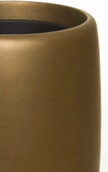 Luxusní květináč XELA, sklolaminát, horní průměr 34 cm x výška 92 cm, zlatá
