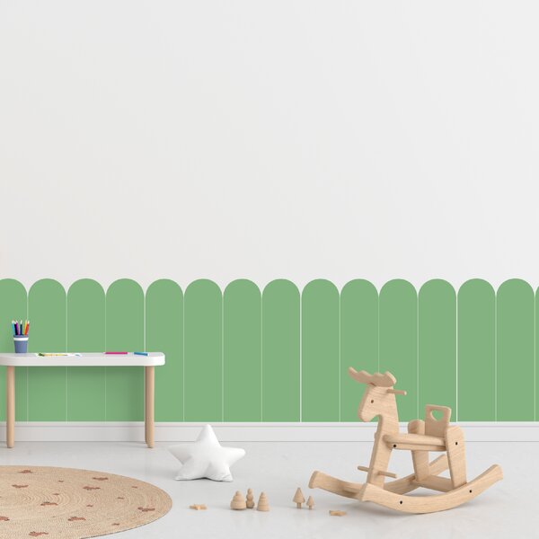PIPPER. Textilní samolepící tapeta - Oblouk - Lahvově zelená barva Barva: Kombinace, Velikost: 100cm