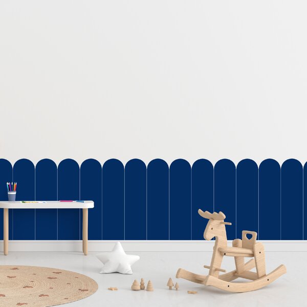 PIPPER. Textilní samolepící tapeta - Oblouk - Námořnická modrá Barva: Kombinace, Velikost: 60cm