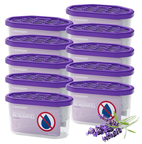 Pohlcovač vlhkosti Wessper P5 HUMIFILL 400 ml - levandulový - 10 kusů