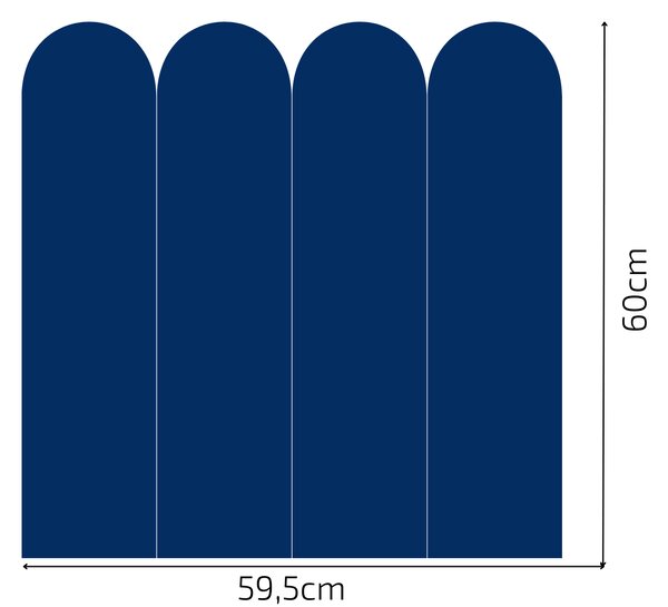 PIPPER. Textilní samolepící tapeta - Oblouk - Námořnická modrá Barva: Kombinace, Velikost: 60cm