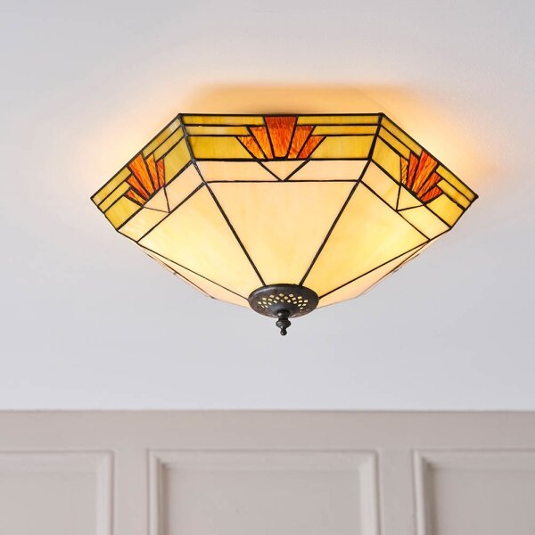 Endon 64284 - Stropní svítidlo Tiffany NEVADA 2xE27/60W/230V pr. 40 cm