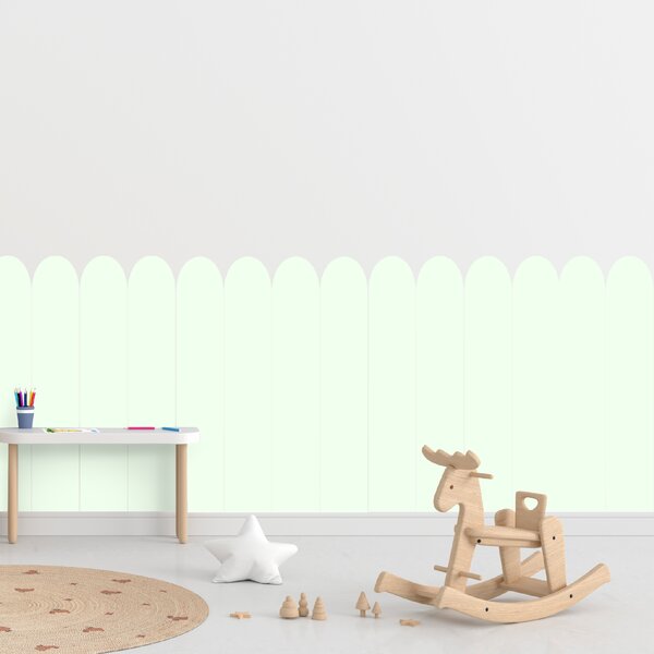 PIPPER. Textilní samolepící tapeta - Oblouk - Mátová barva Barva: Bledá, Velikost: 60cm